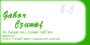 gabor czumpf business card